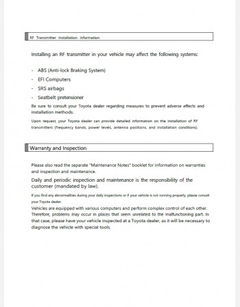 toyota dyna cargo 2016-2017 owners manual